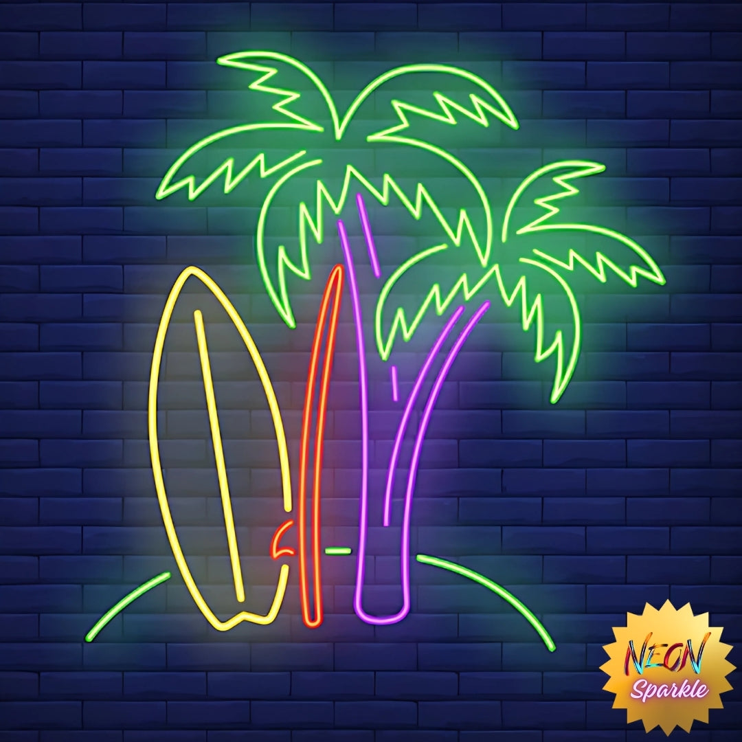 Coconut Neon Sign - Tropical LED Decor by Neon Sparkle