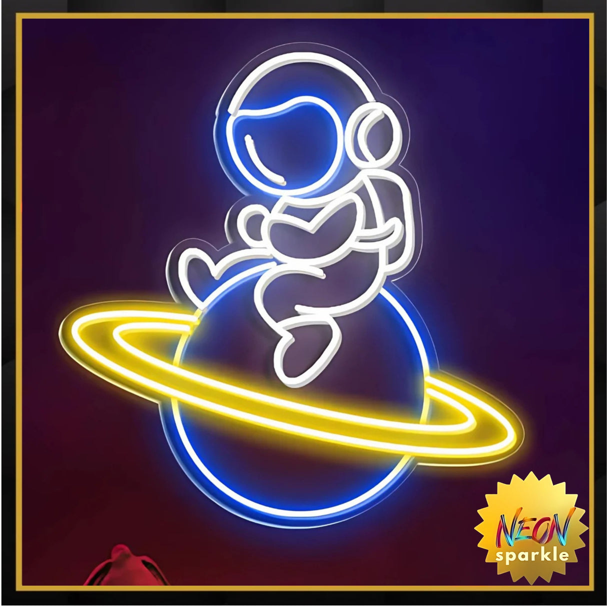 Mini Astronaut Neon Sign - Space Theme LED Light by Neon Sparkle