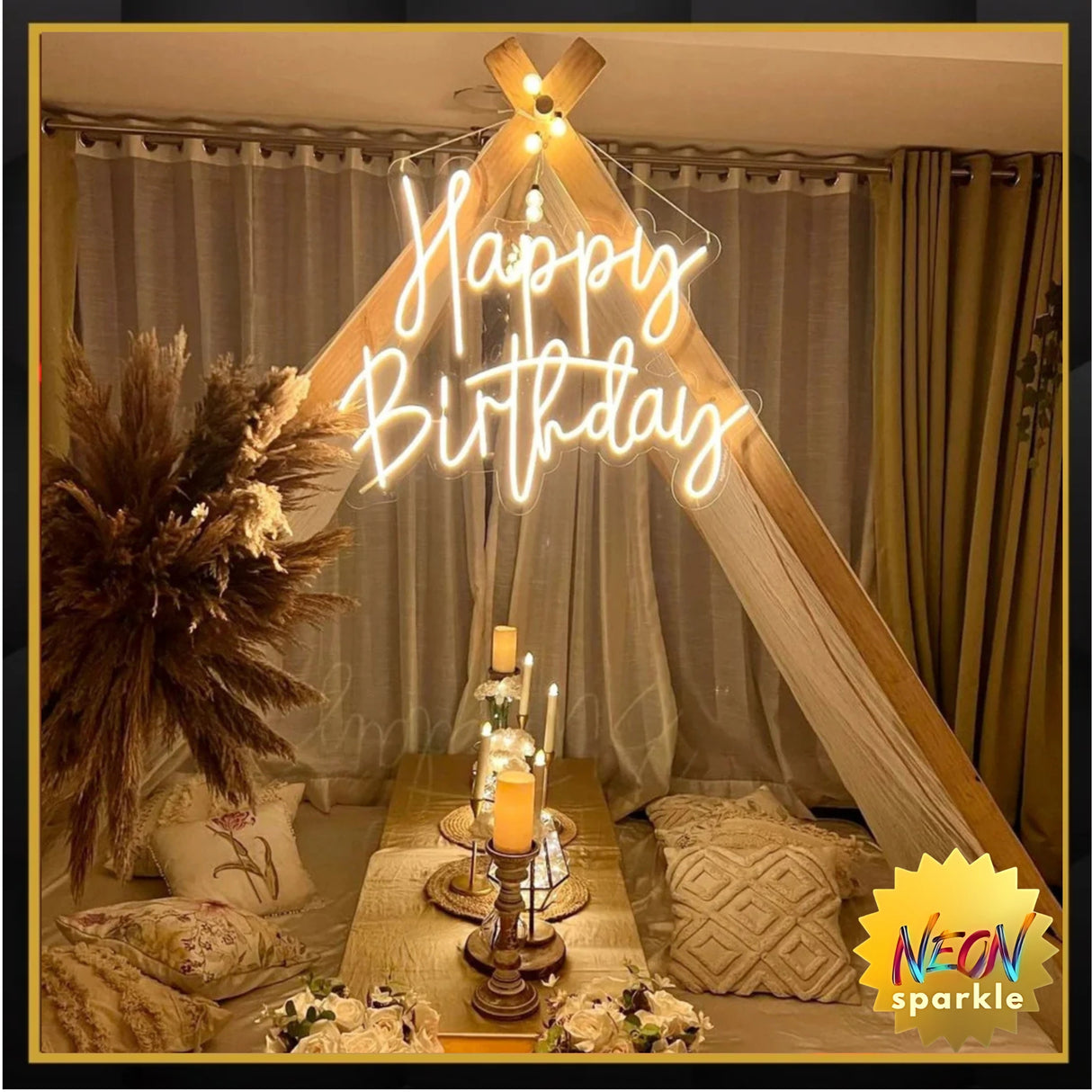 Happy Birthday Neon Light Sign