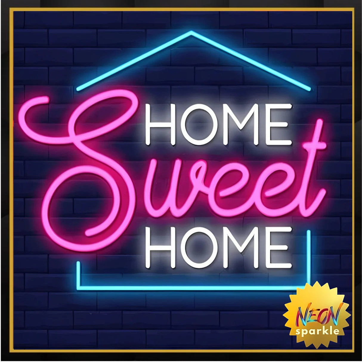 Home Sweet Home Neon Light Sign - Warm LED Wall Decor by Neon Sparkle