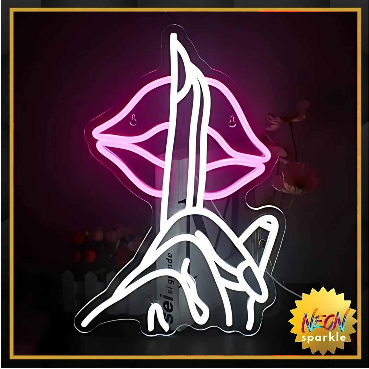 Shhh... Neon Sign - Cool Minimal LED Wall Light by Neon Sparkle