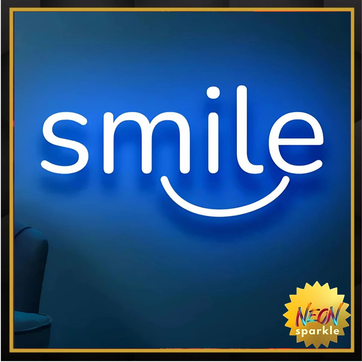 Smile Neon Sign – LED Wall Light for Home Decor by Neon Sparkle