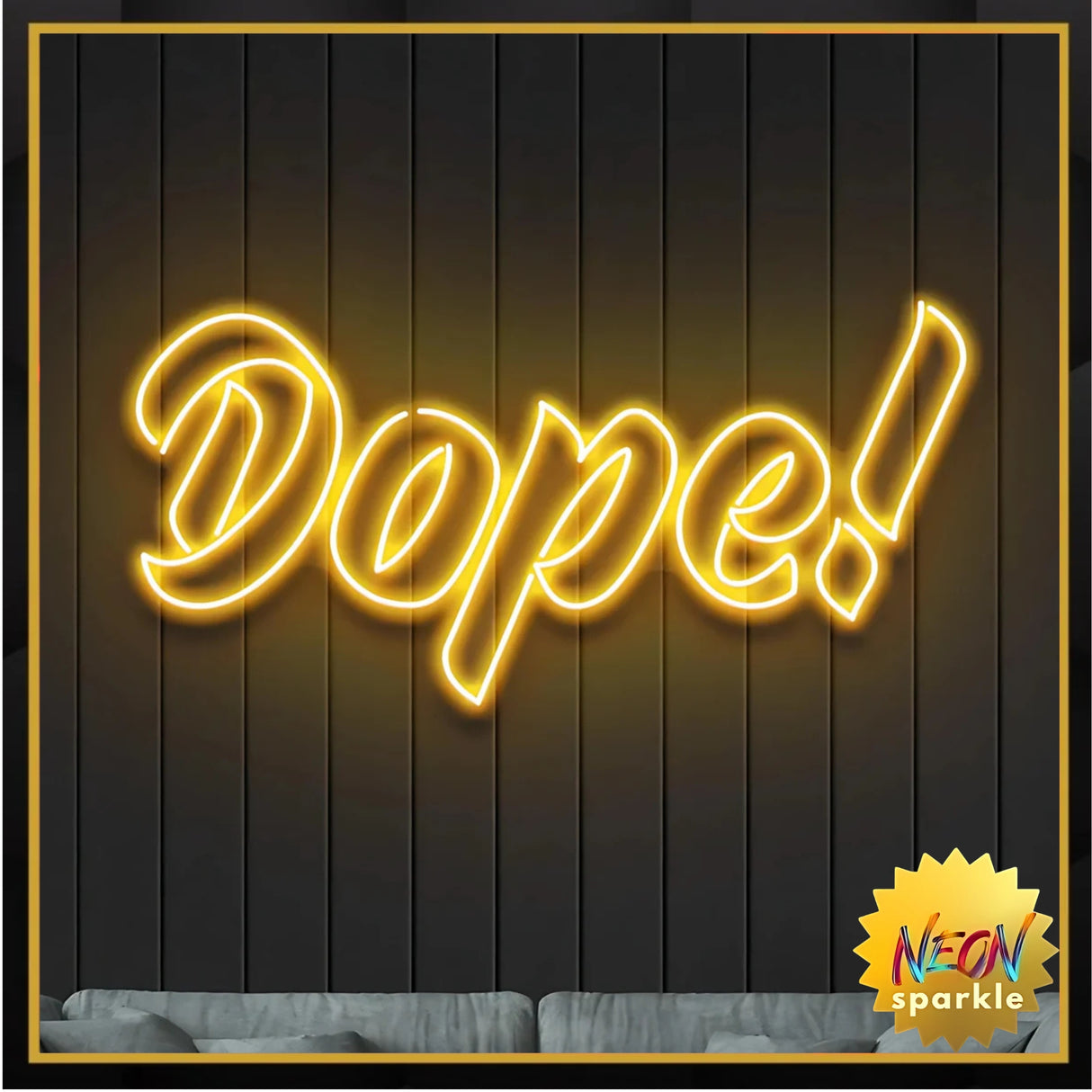 Dope Neon Sign - Cool LED Wall Light for Room Decor by Neon Sparkle
