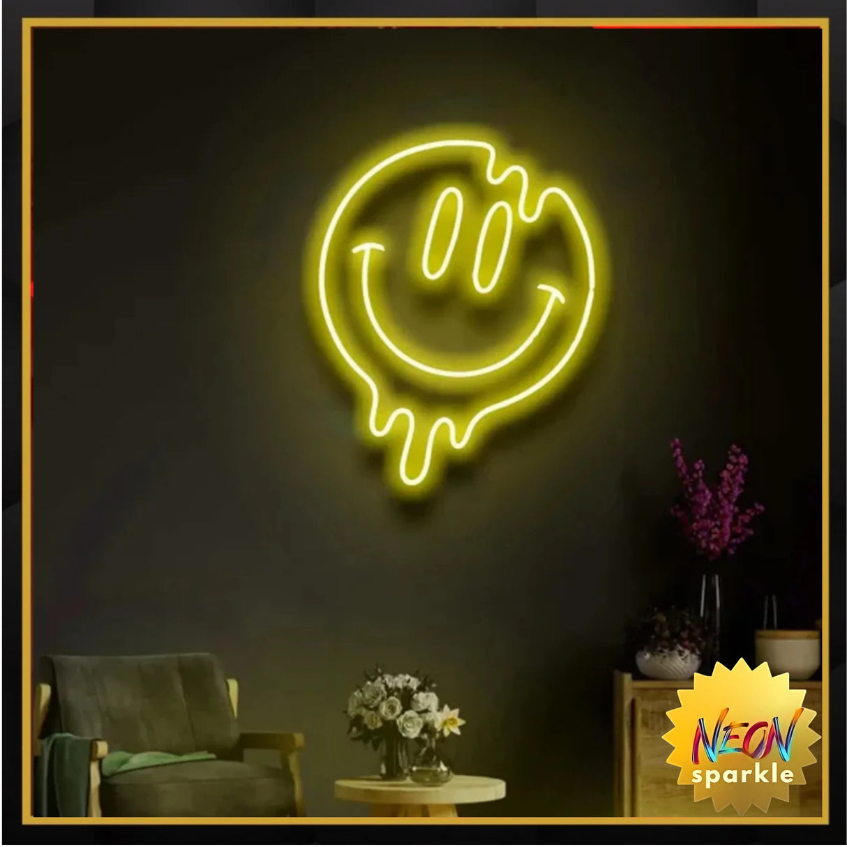 Smile Face Emoji Neon Light - Neon Signs