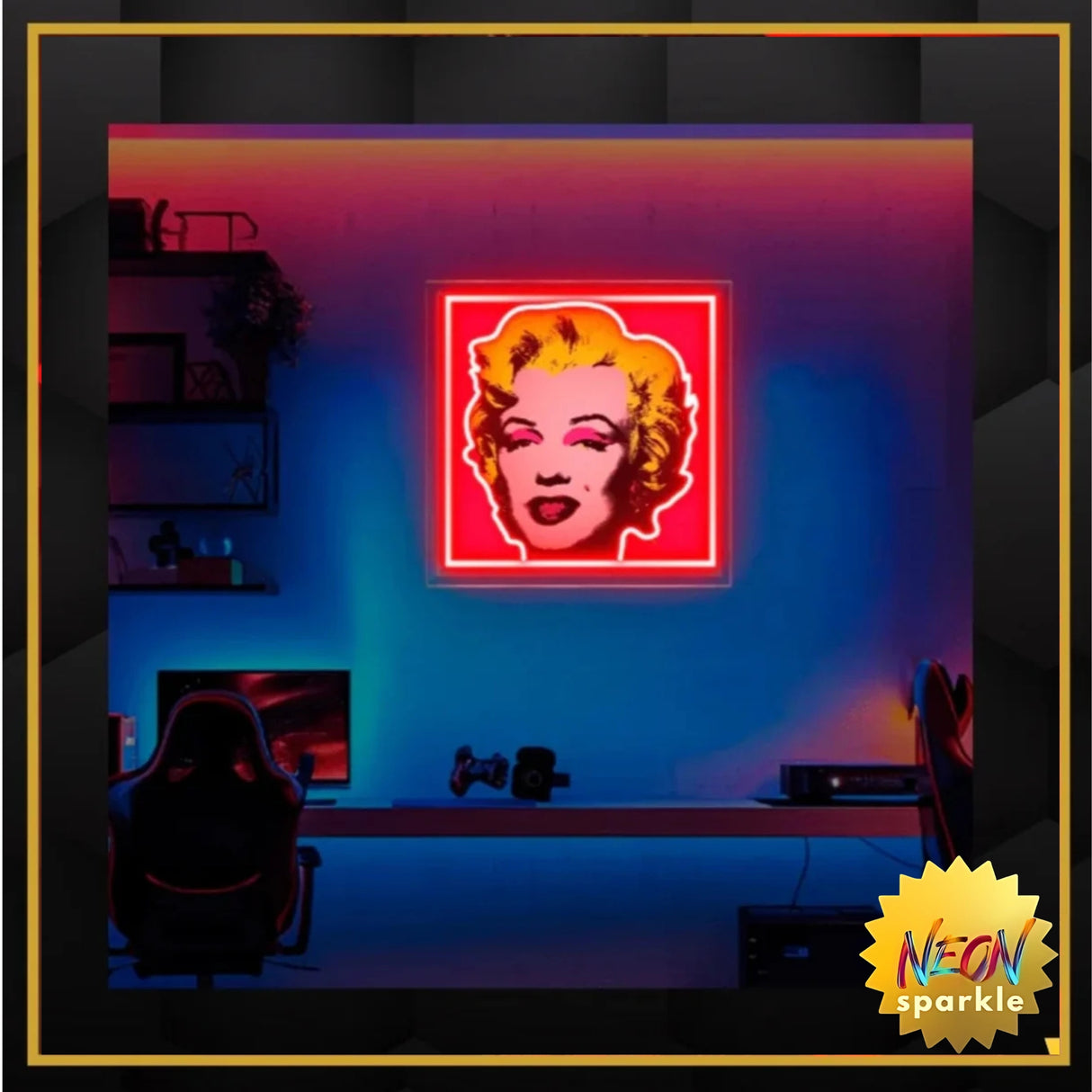 Marilyn Monroe UV Print Neon Sign
