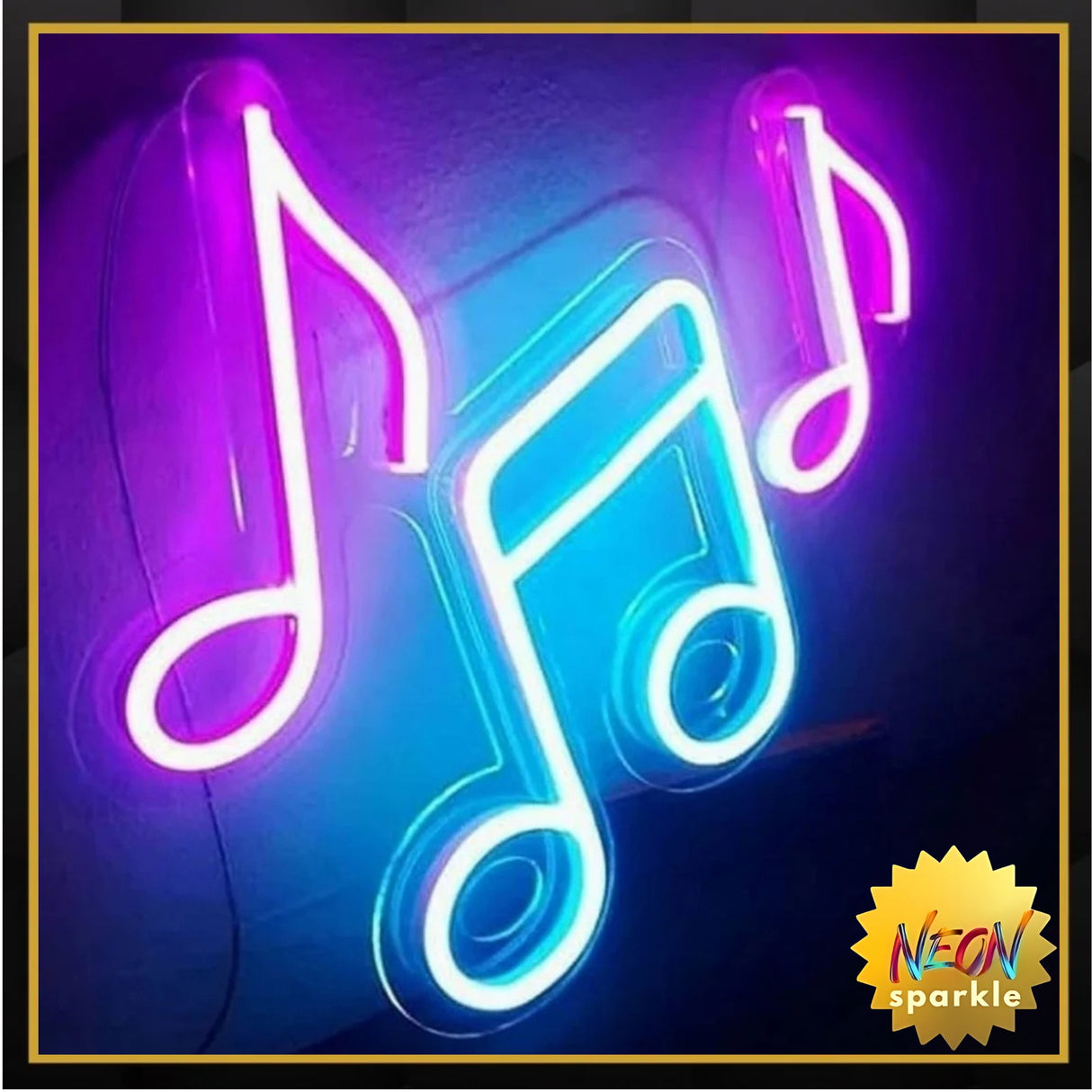 Musical Neon Sign - Vibrant LED Music Decor by Neon Sparkle