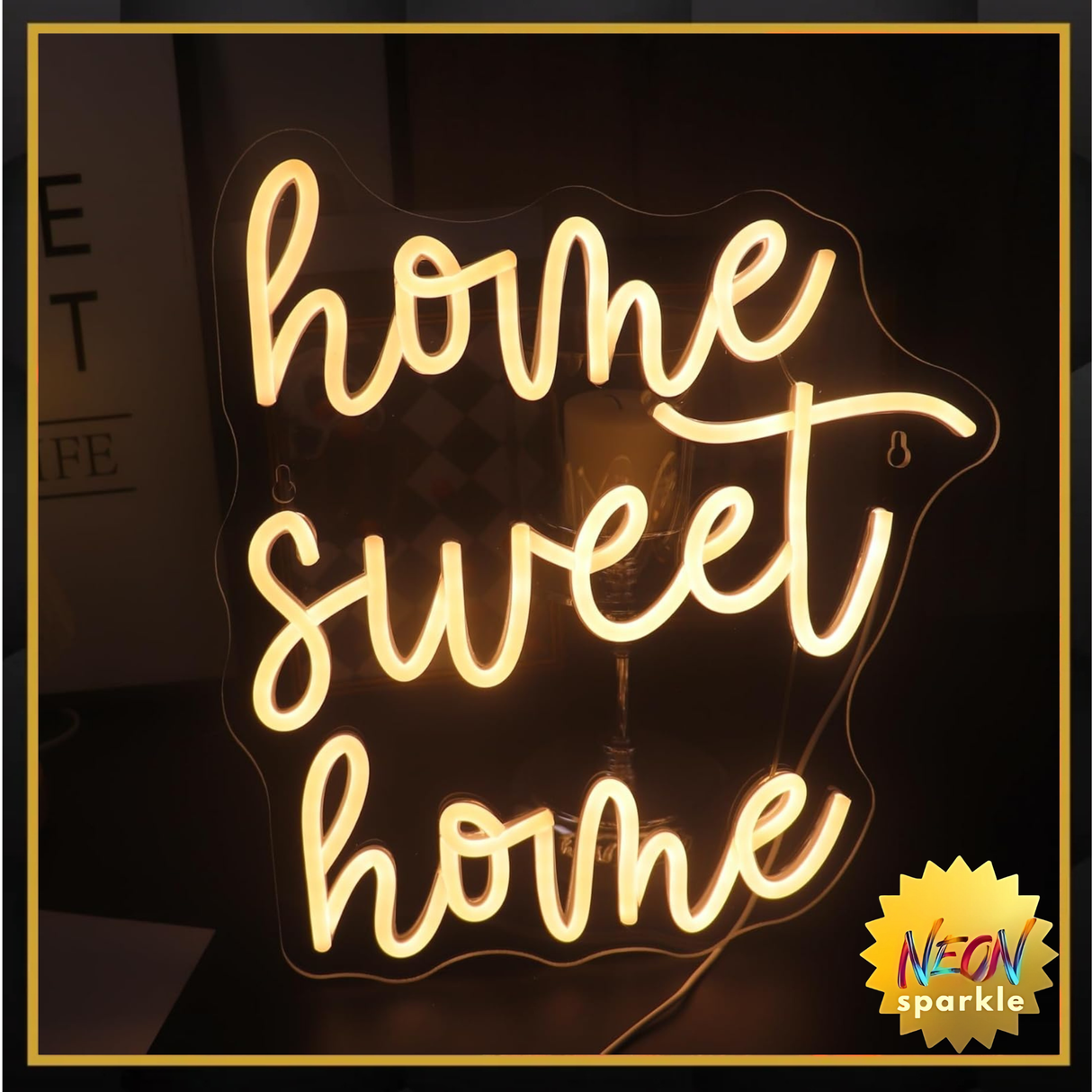 "Home Sweet Home" Neon Sign, Positive Quotes Decorative Neon Lights for Home