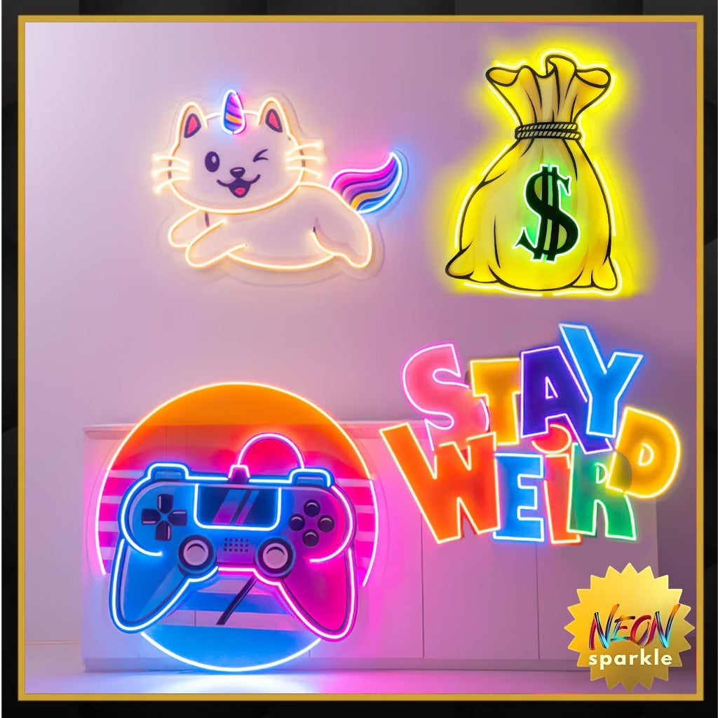 Personalized LED Neon Light with Logo or Name, UV Printed Neon Signs