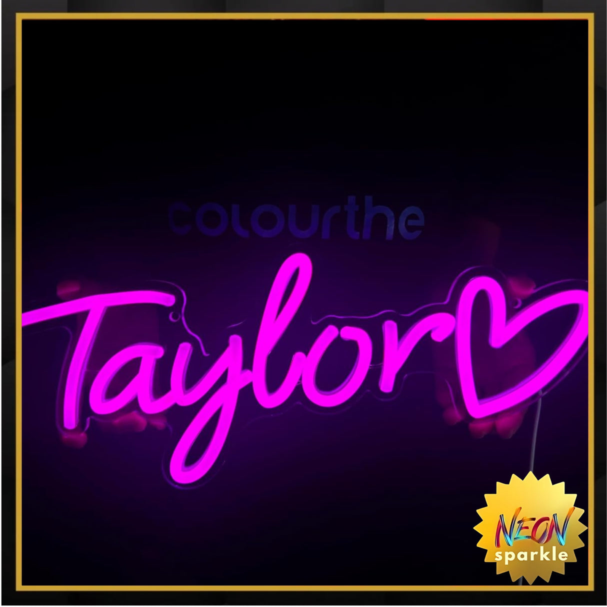 Taylor Neon Sign,15.7 Inch Giant Taylor Light up Sign - Cool Neon Light Wall Decor for Home Karaoke Bar Restaurant Pub Cafe Salon Game Room, USB Powered (15.7 x 8.3 inches, 1Pack)