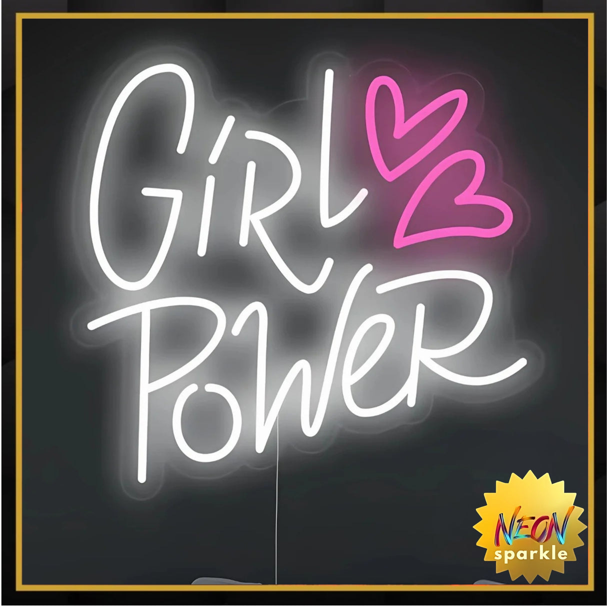 Girl Power Neon Sign - Feminist LED Wall Light by Neon Sparkle