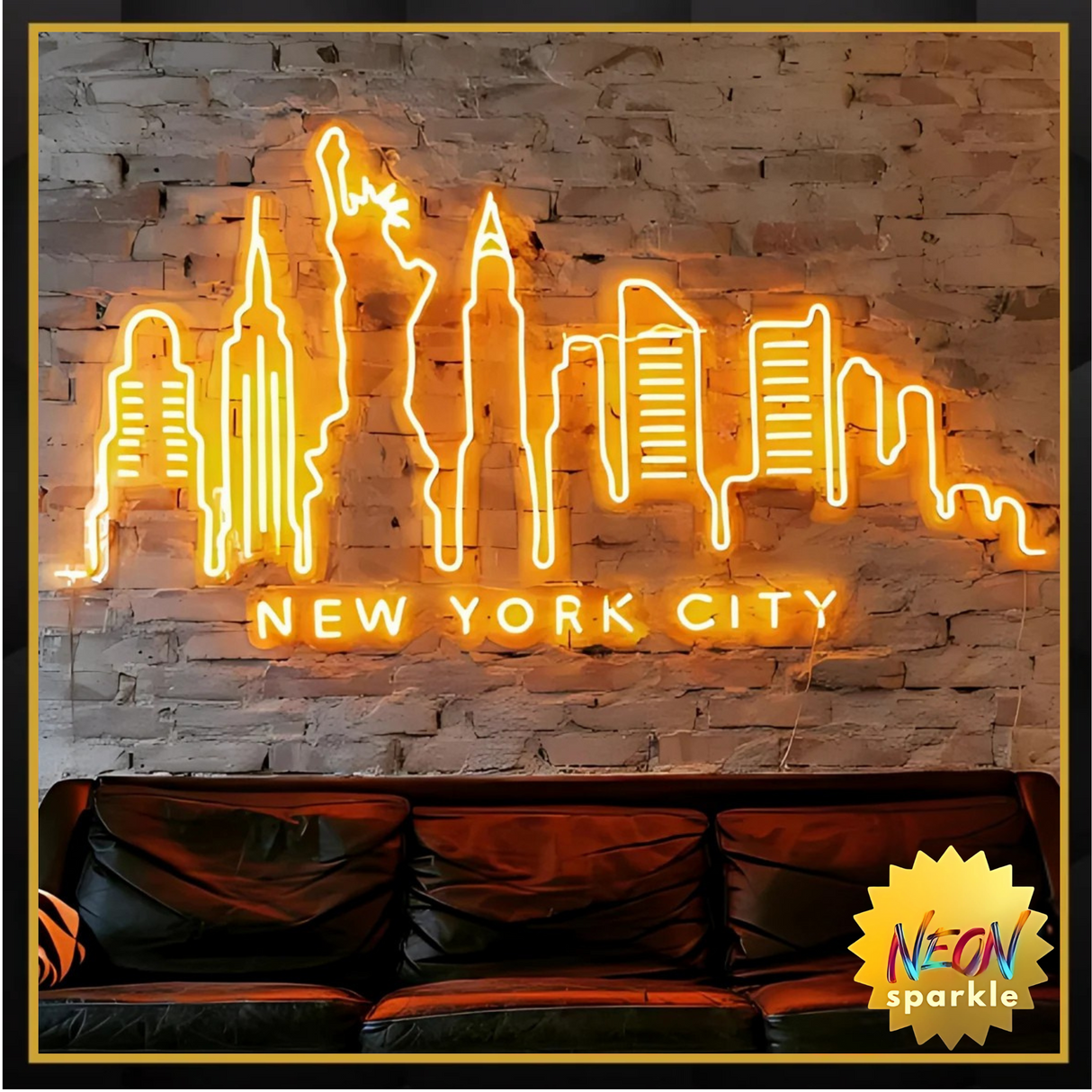 New York Skyline Neon Sign - LED Cityscape Wall Light by Neon Sparkle