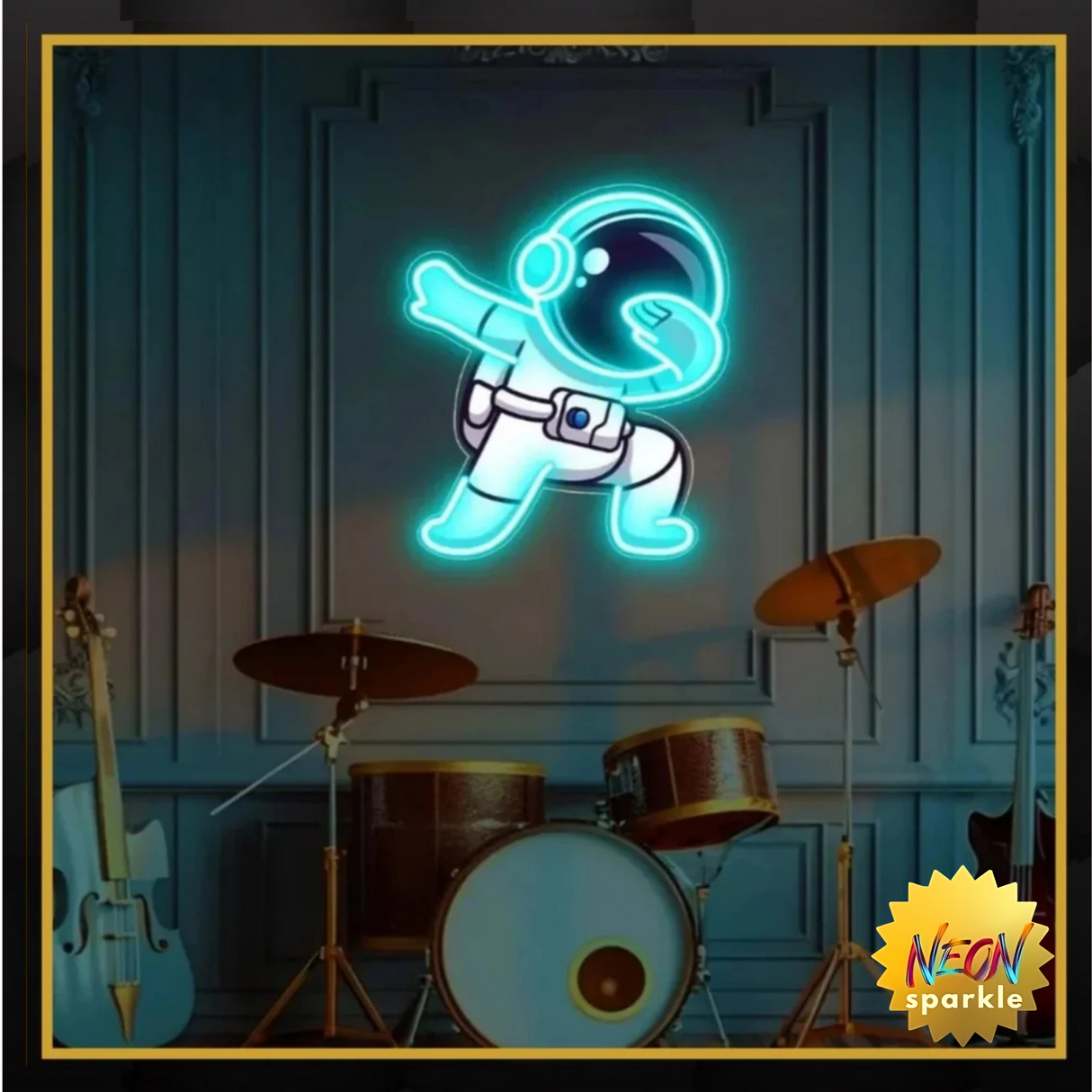 Astronaut Dabbing UV Neon Sign