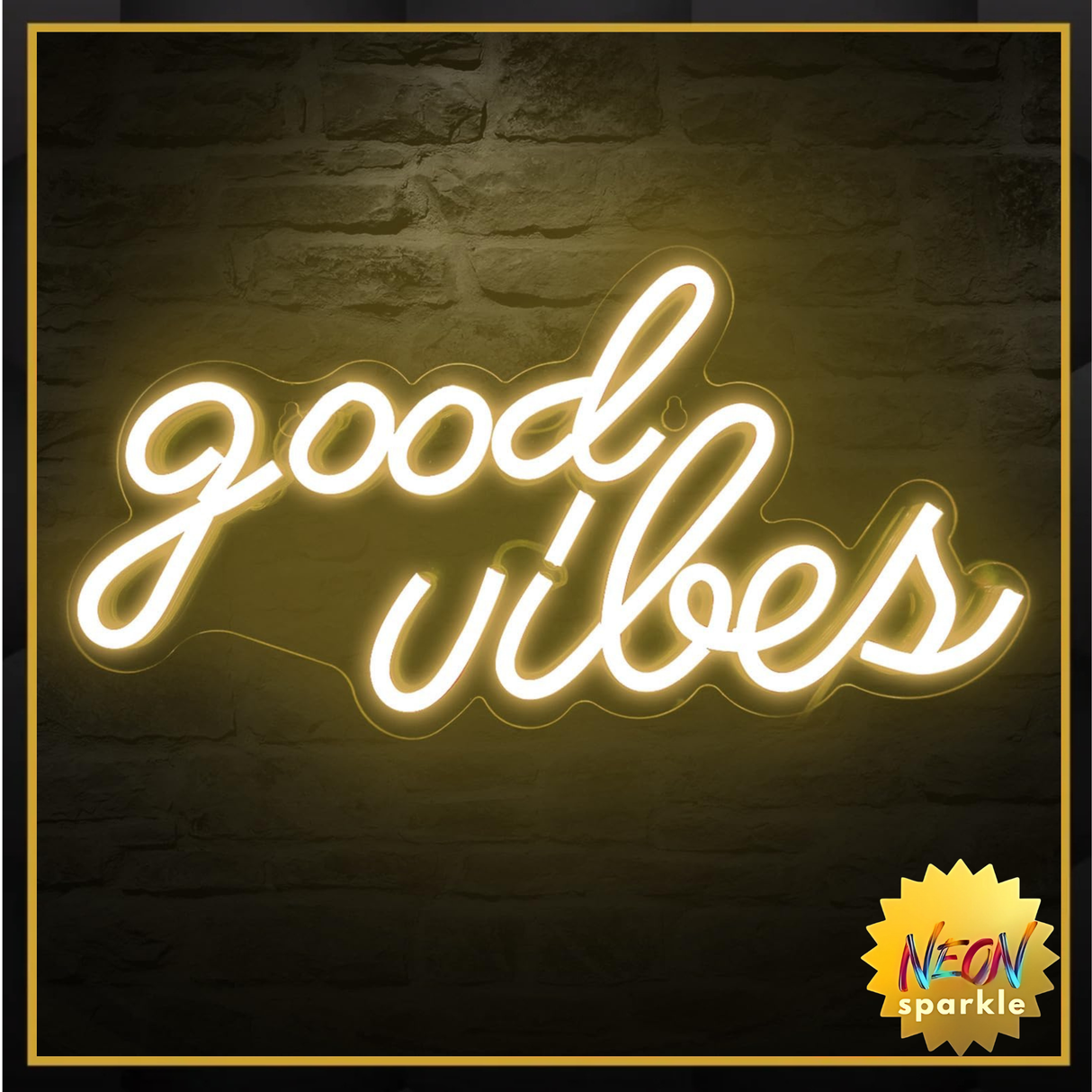 Good Vibes Neon Sign for Wall Decor,Powered by USB Neon Light for Bedroom