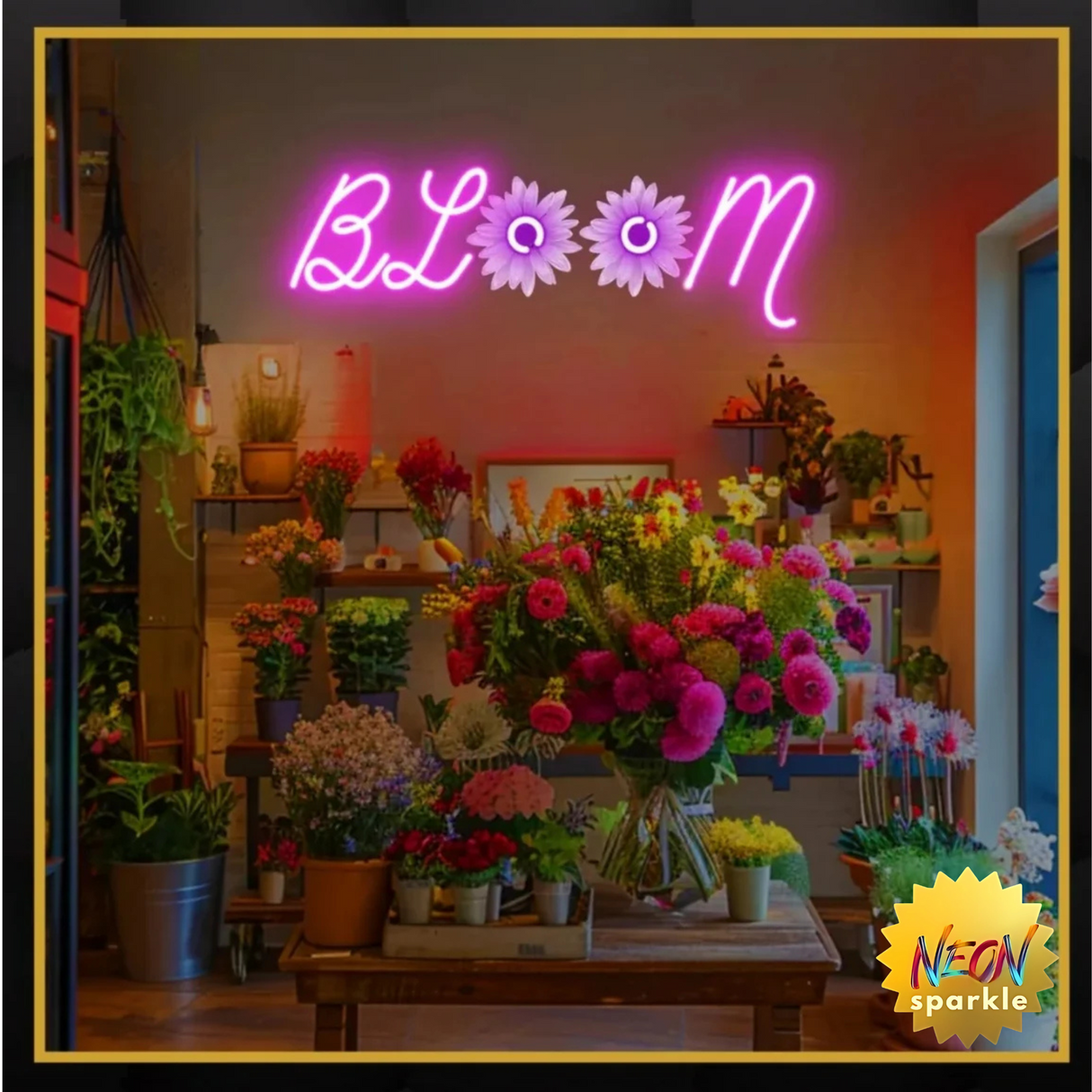 Bloom UV Neon Sign