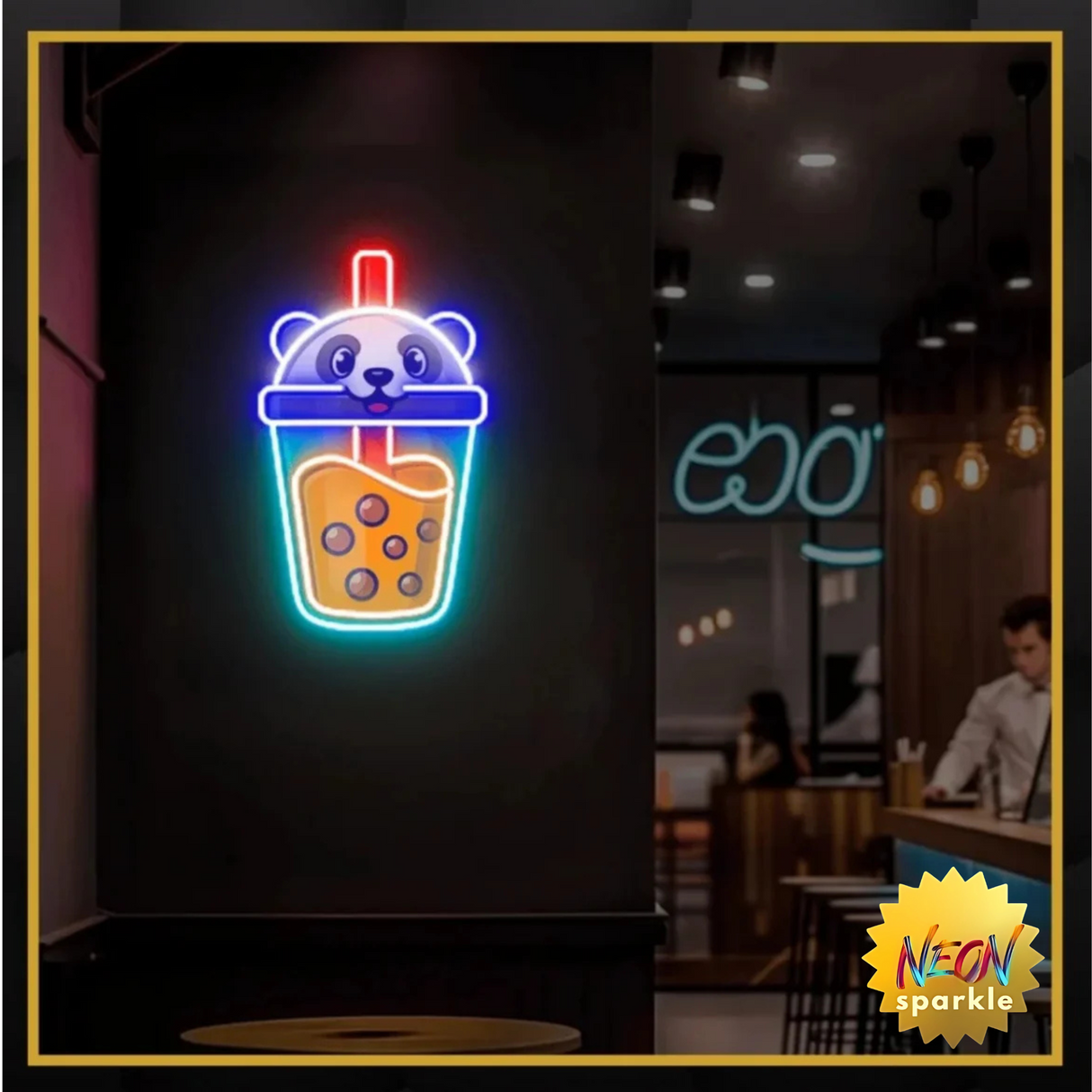 Boba Tea UV Neon Sign