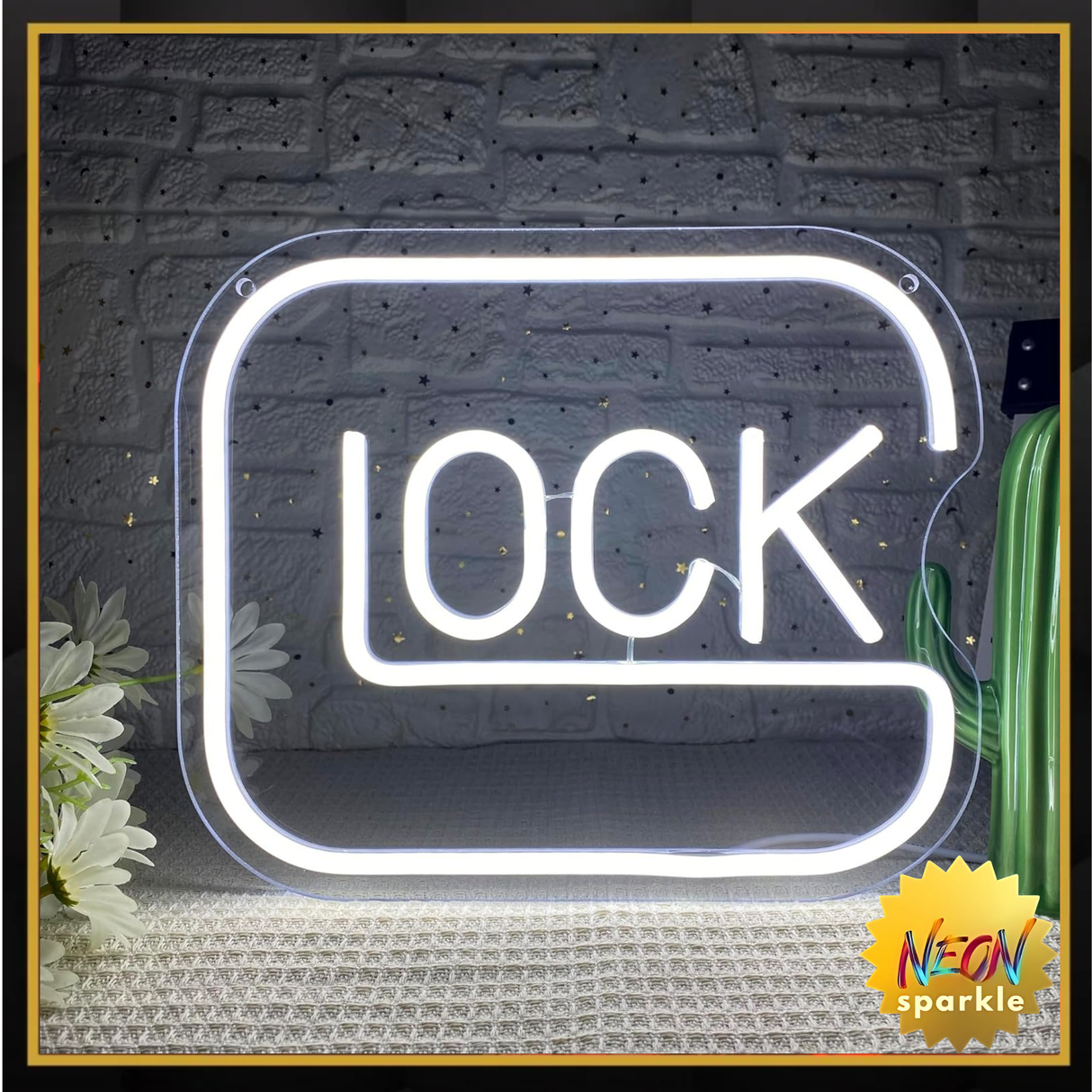 Lock Neon Signs for Wall Decor,Dimmable Game Neon Light for Gamer,Usb Powered Gaming Lights