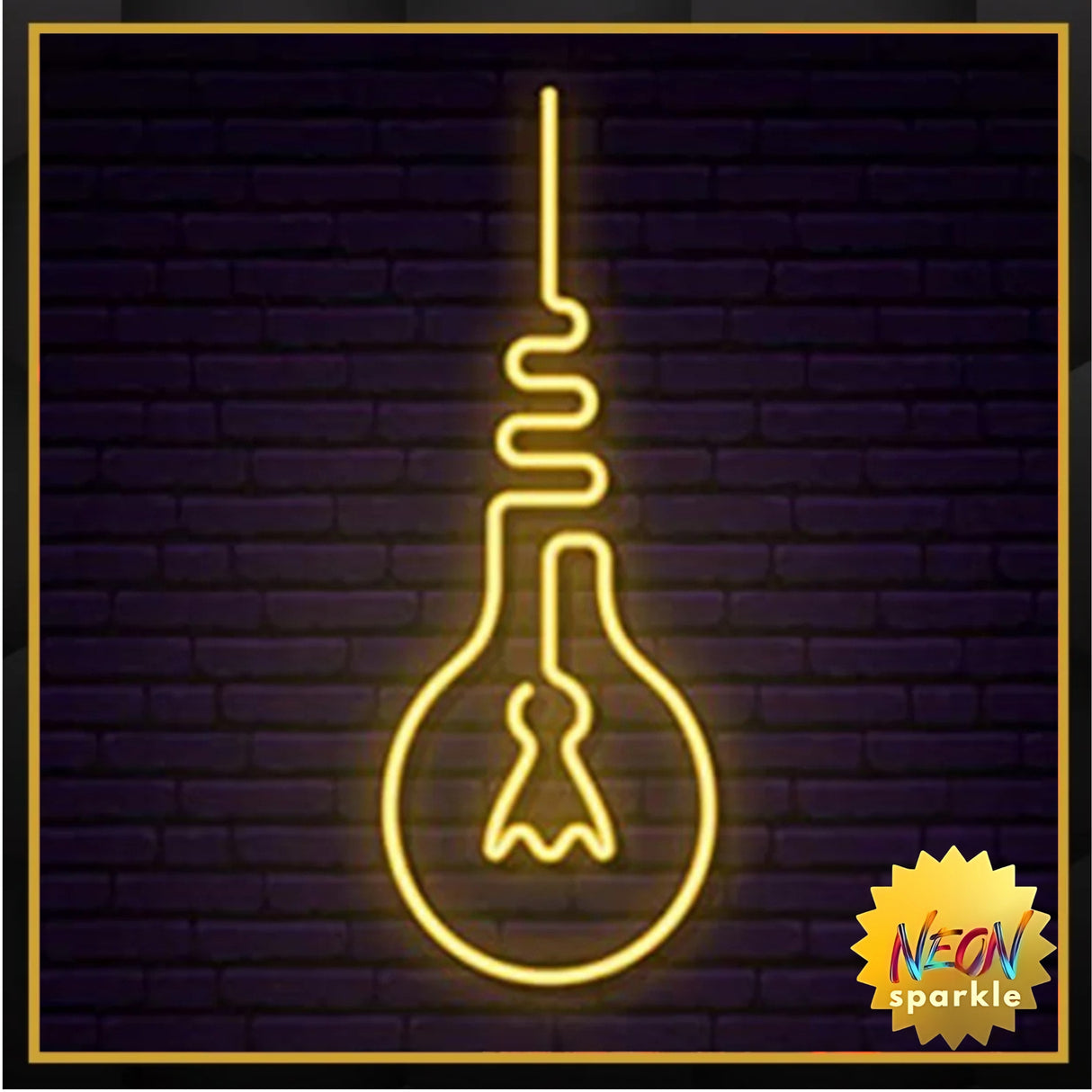 Bulb Neon Sign - Creative LED Wall Light D or by Neon Sparkle