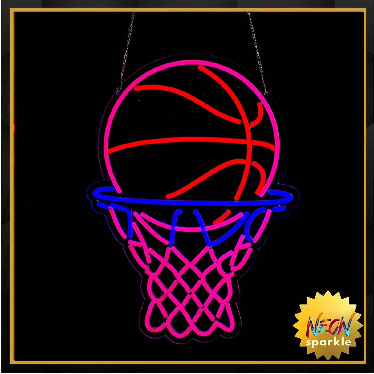Basketball Neon Sign,19.7 Inch Giant Basketball Light up Sign - Cool Neon Light
