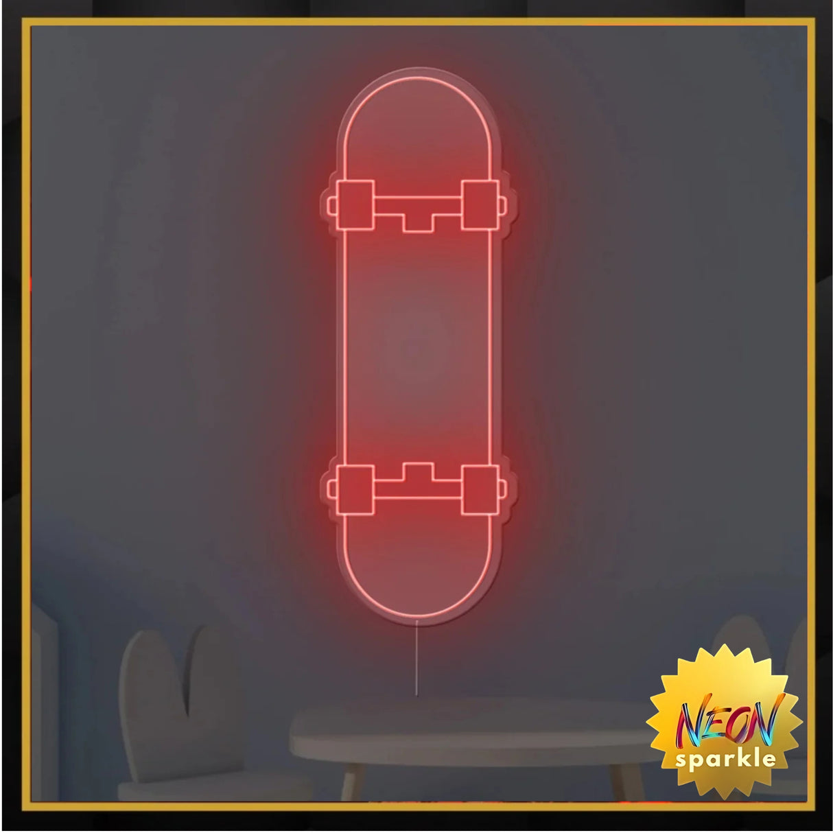 Skate Board Neon Sign