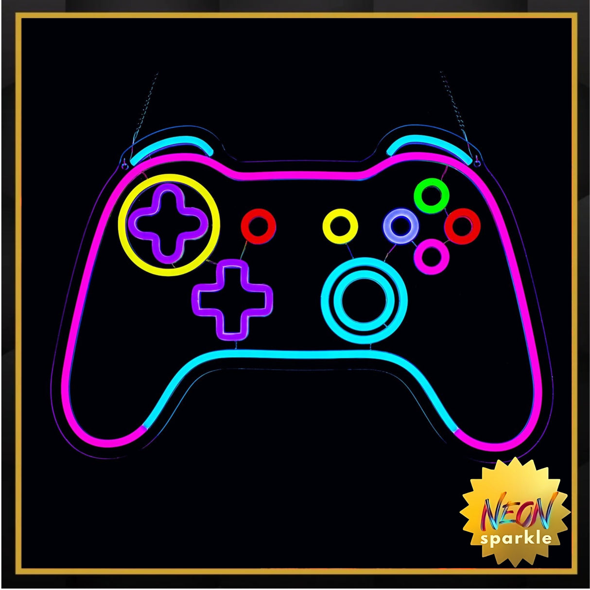 Gamers Neon Sign,19.7 Inch Giant Gaming Light up Sign - Cool Neon Light Wall Decor for