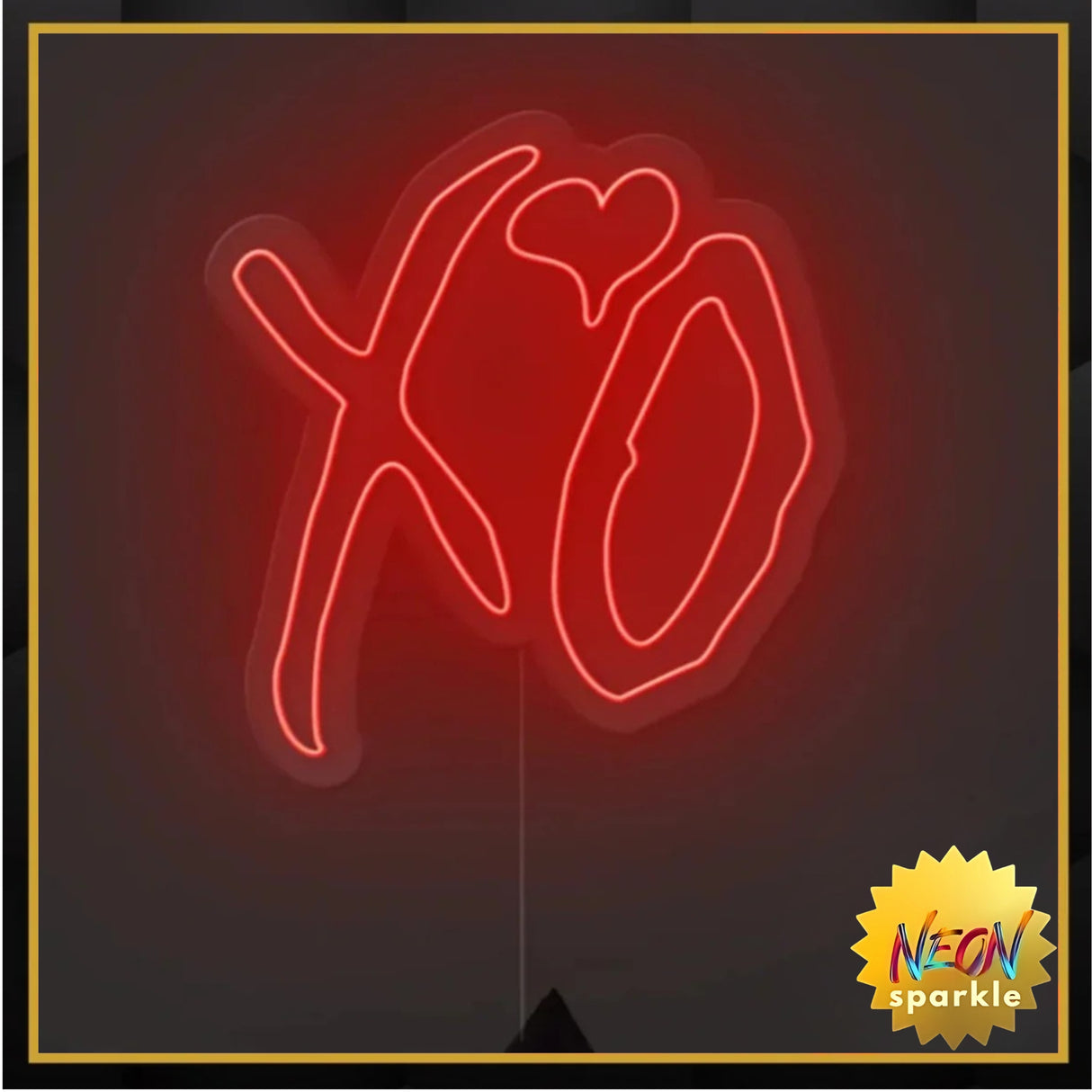 XO Neon Sign – Romantic LED Wall Light Decor by Neon Sparkle