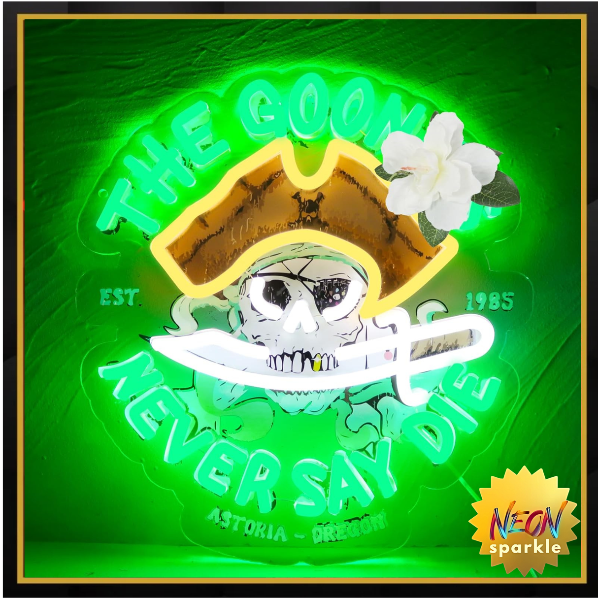 The Goo.nies Never Say Die Neon Signs for Wall Decor Game Neon Lights