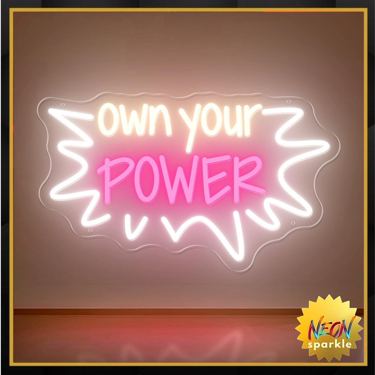 Neon Sign - 15"x9" Warm White Baby Pink LED Light for Bedroom Home Beauty