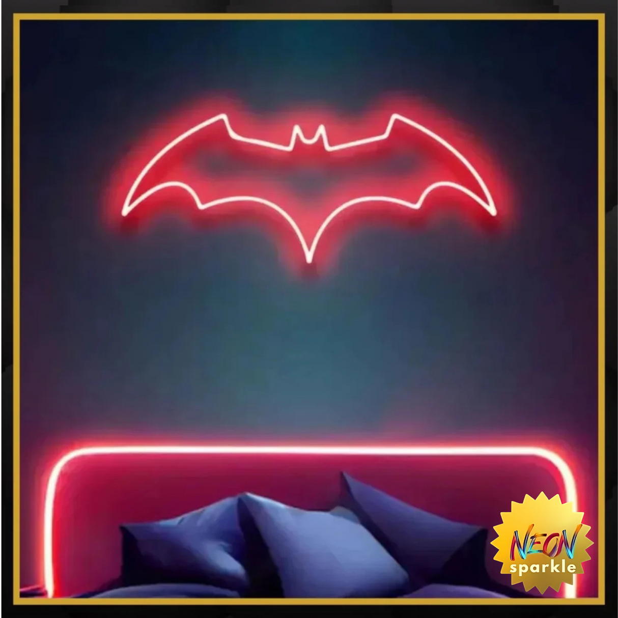 Neon Light Batman Sign