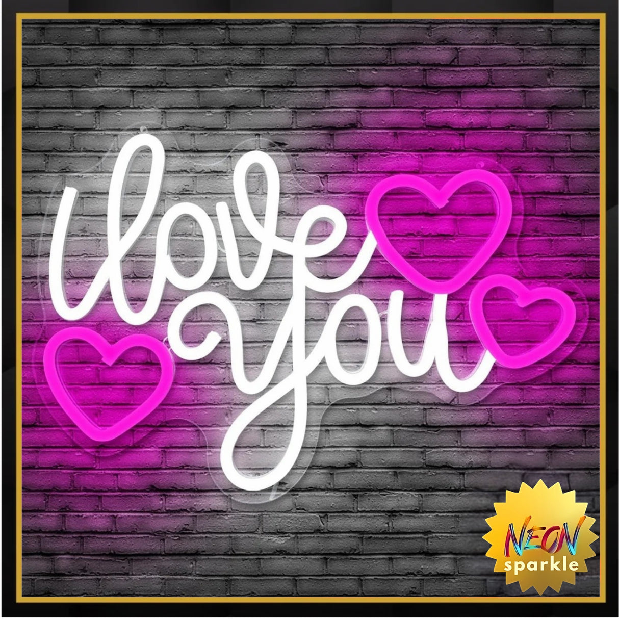 Love You Neon Sign - Romantic LED Wall Light by Neon Sparkle