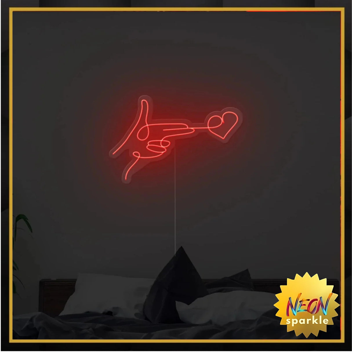 Hand Shoot Neon Sign