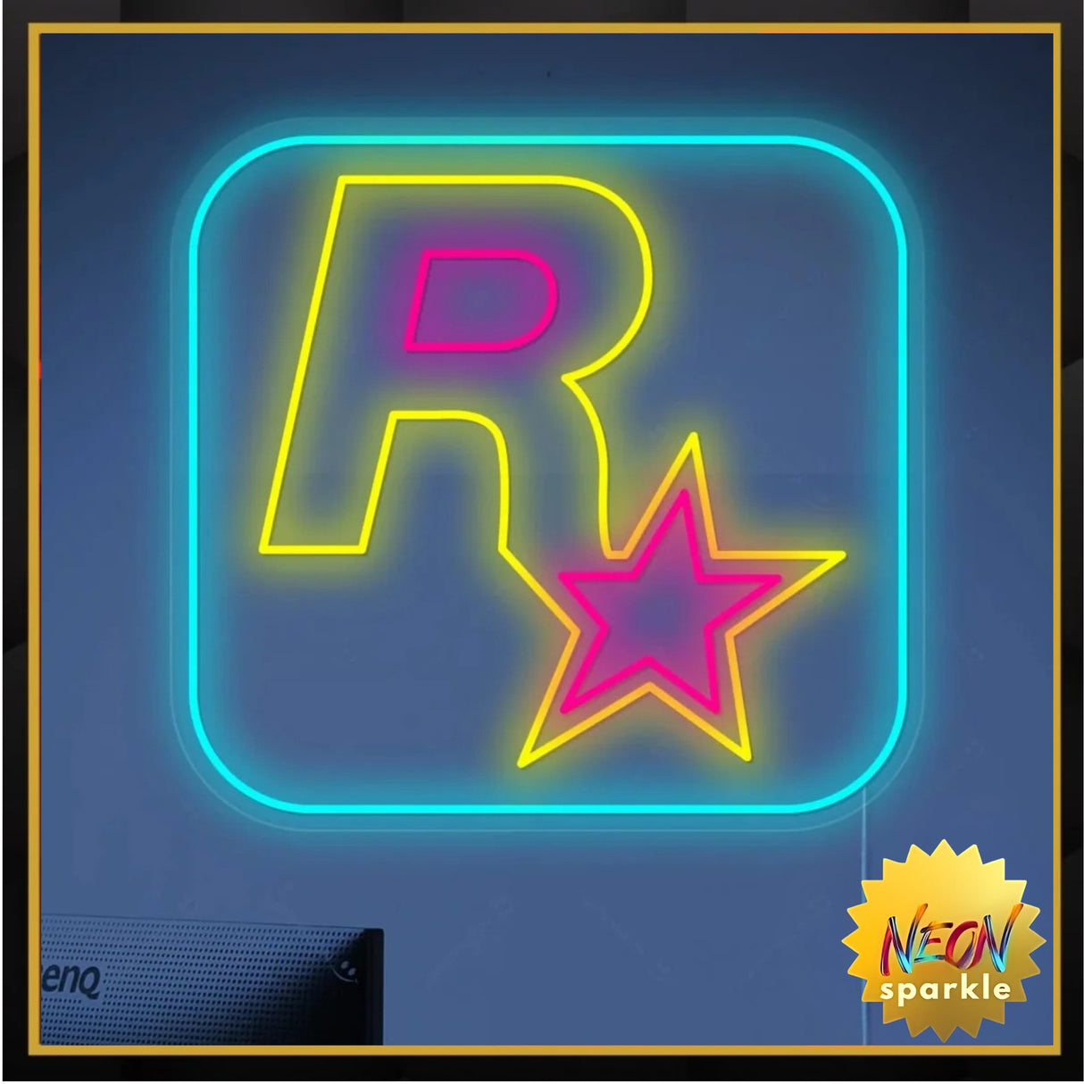 Rockstar Gaming Neon Sign - LED Wall Light for Gamers by Neon Sparkle