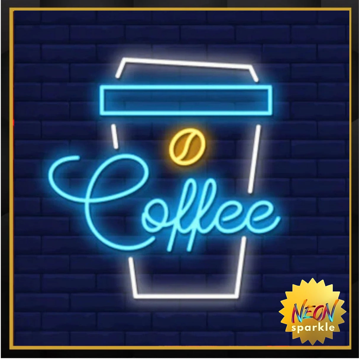 Coffee Mug Neon Sign - LED Wall Light for Cafes by Neon Sparkle