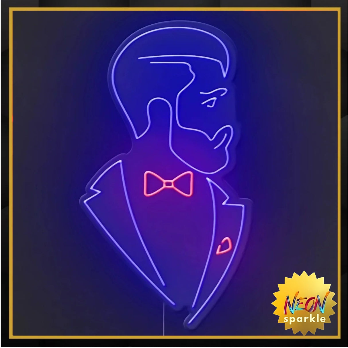 Beard Neon Sign - Bold LED Barbershop Decor by Neon Sparkle