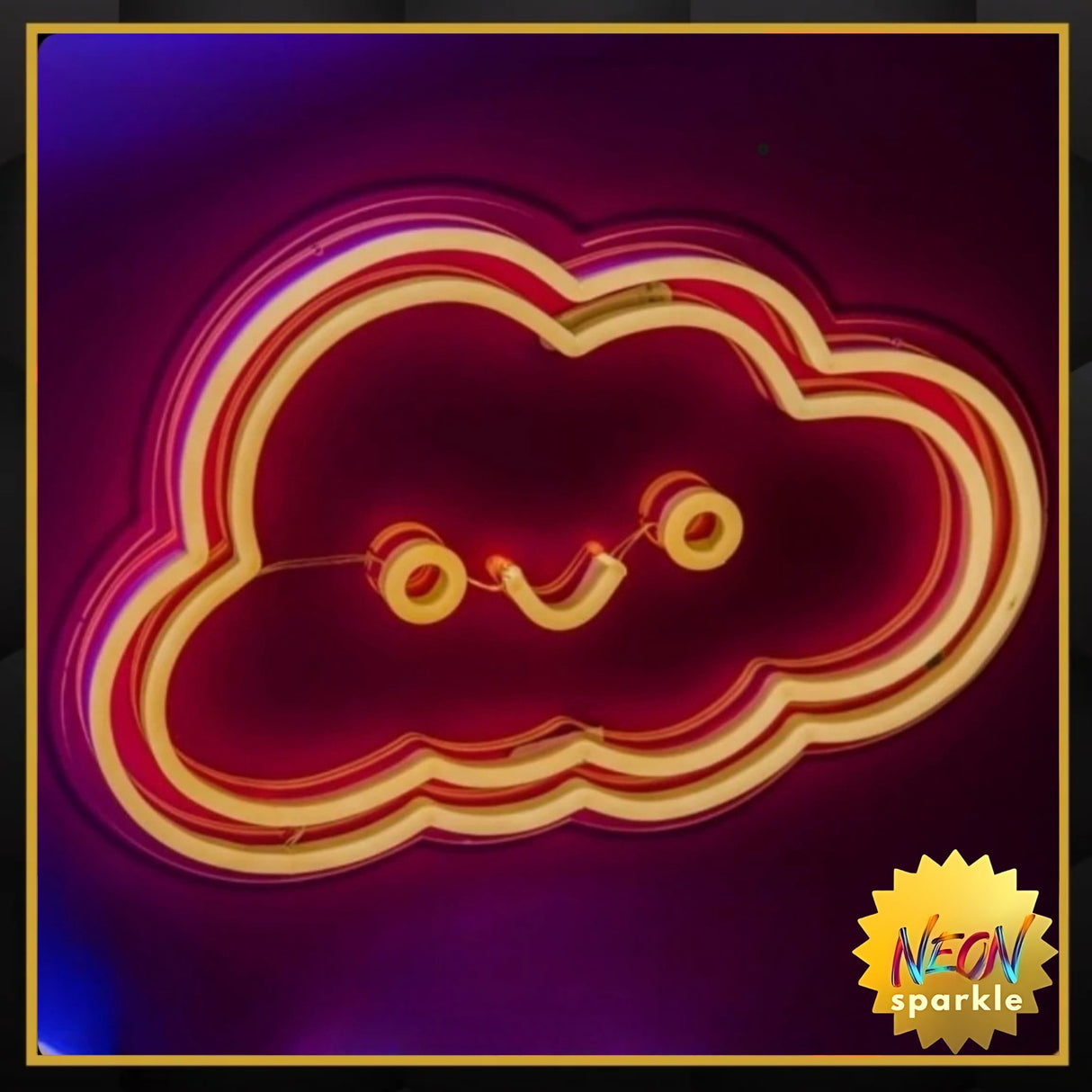 Smiley Cloud Neon Sign – Cute LED Wall Light by Neon Sparkle