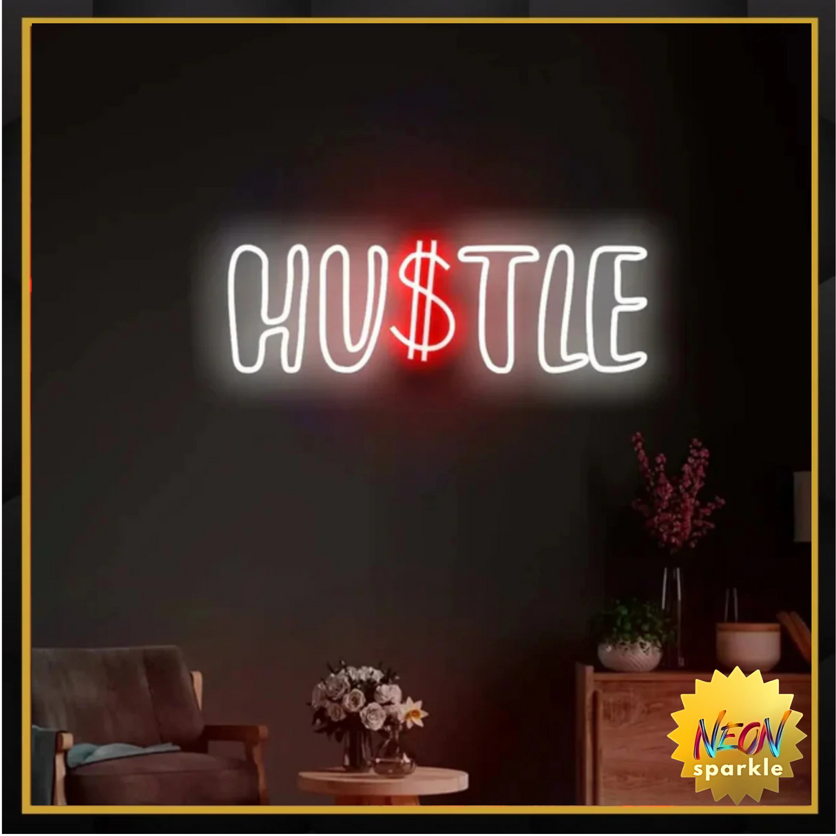Hustle Motivational Neon Sign - Neon Lights