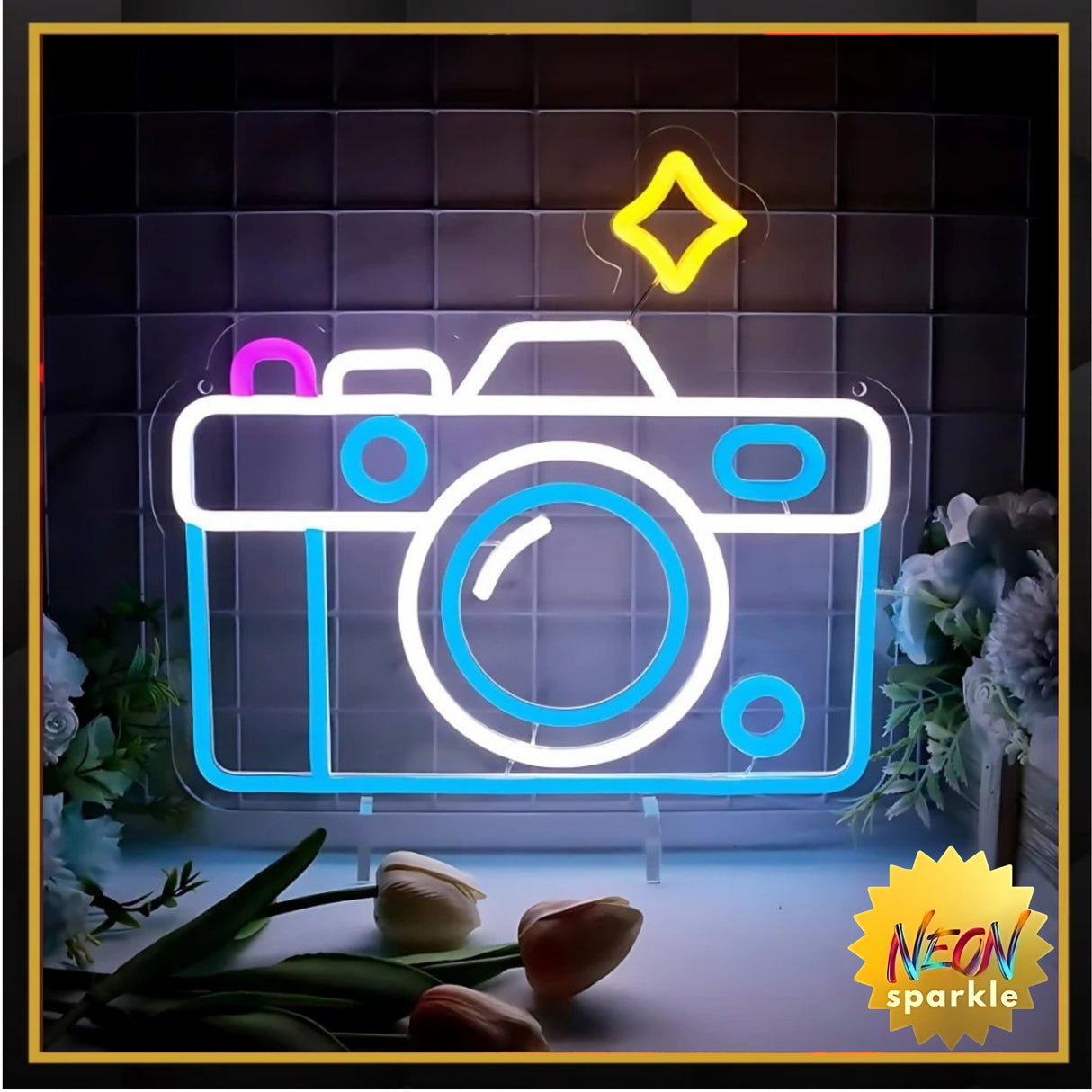 DSLR Camera Neon Sign - Creative LED Photography Decor by Neon Sparkle