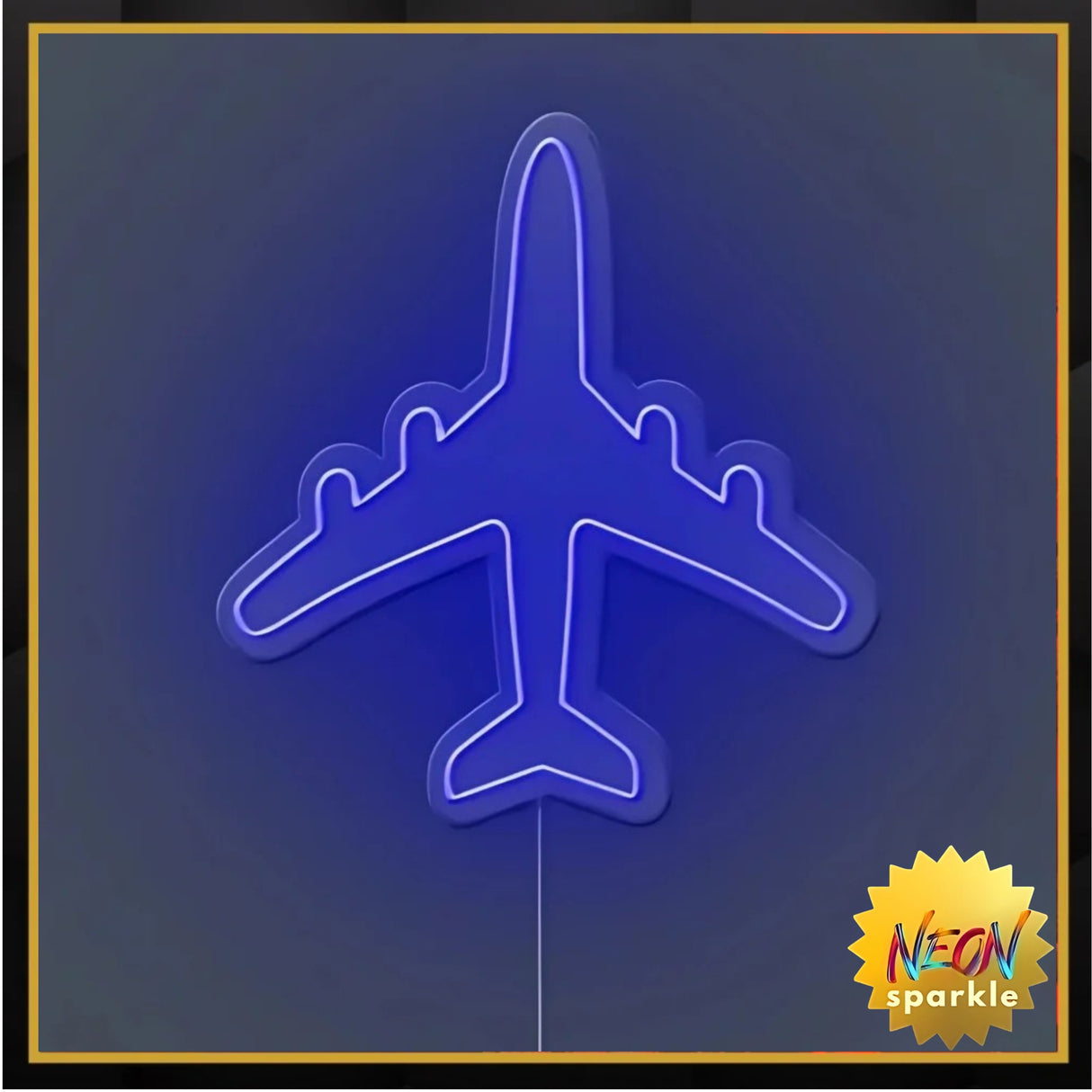Airplane Neon Sign - Travel-Inspired LED Decor by Neon Sparkle