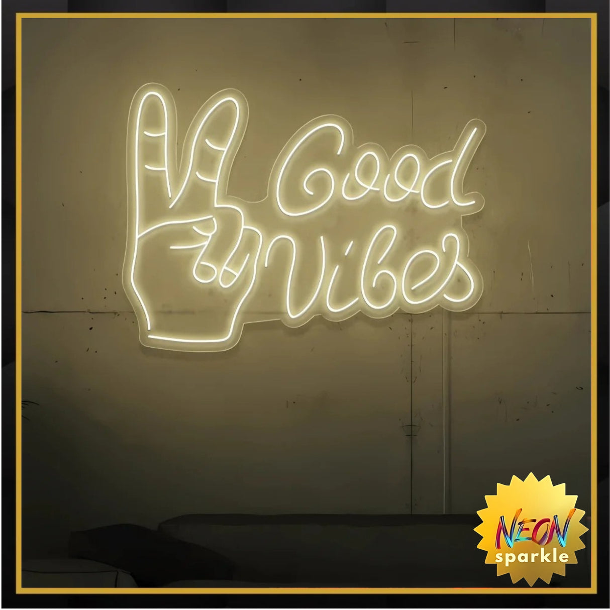 Good Vibe Neon Sign - Bright LED Positive Decor by Neon Sparkle