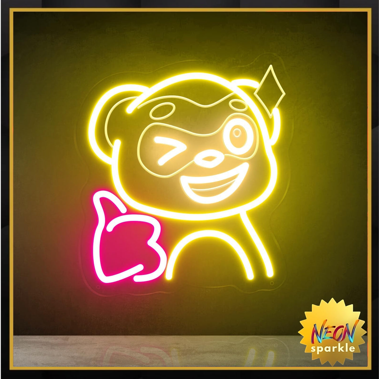 Thumbs Up LED Wall Light, 12x11 Inch USB-Powered Gaming Room Decor, Safe Silicone