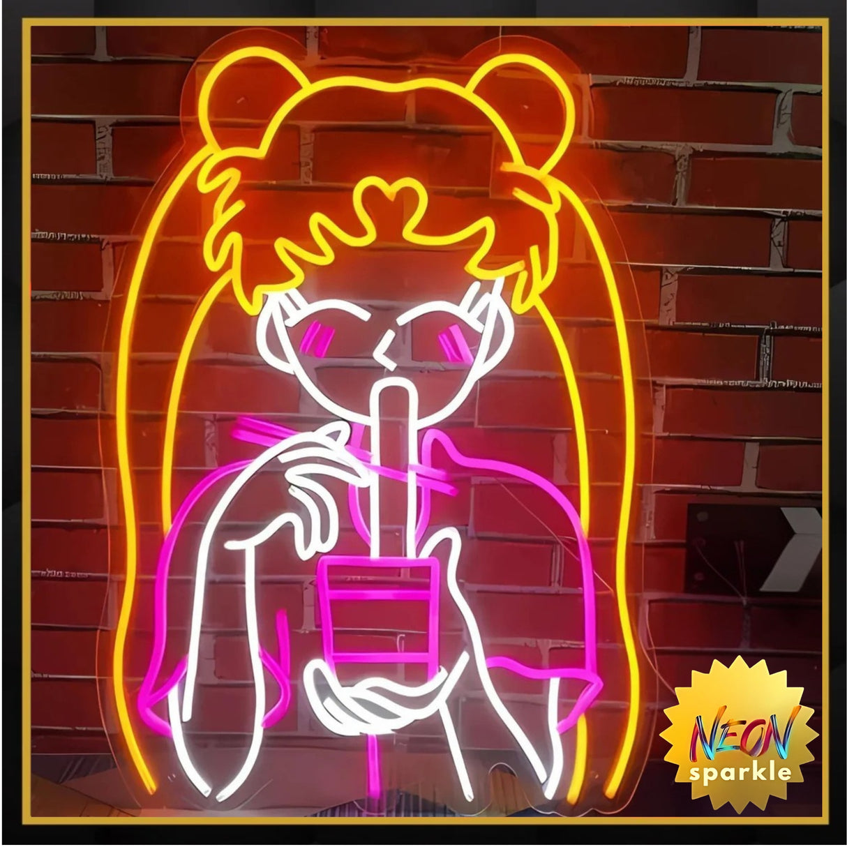 Sailor Moon Neon Sign by Neon Sparkle - Anime LED Wall Decor Light