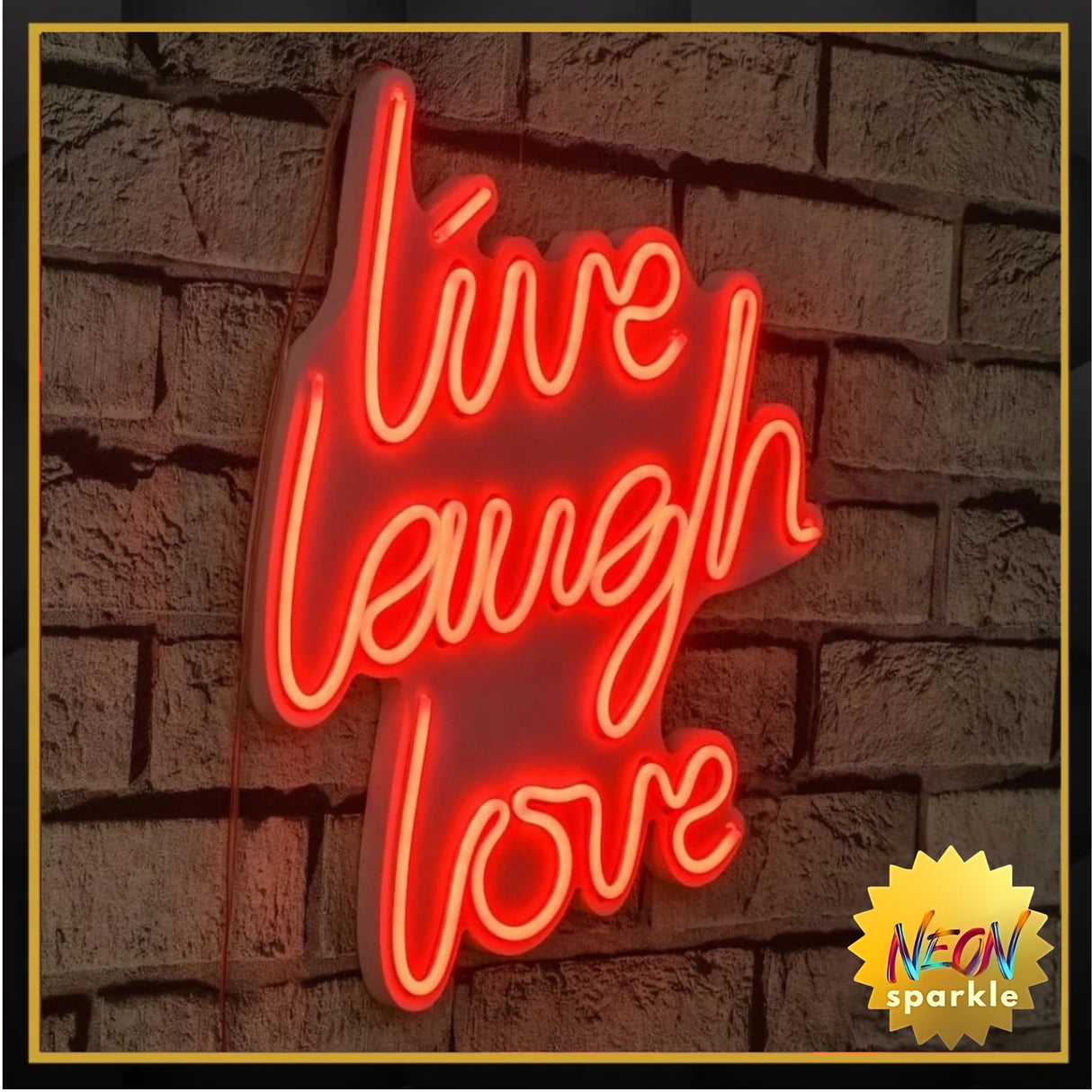 Love Live Laugh Neon Sign - Inspirational LED Wall Decor by Neon Sparkle