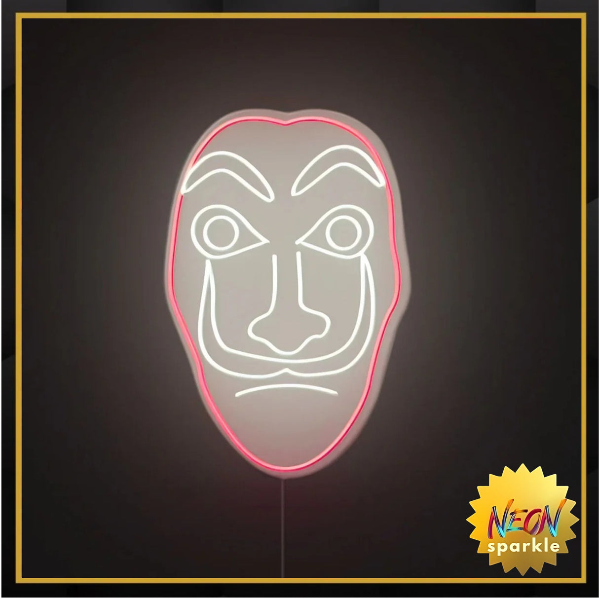 Dali Mask Neon Sign by Neon Sparkle - LED Wall Light for Home Decor