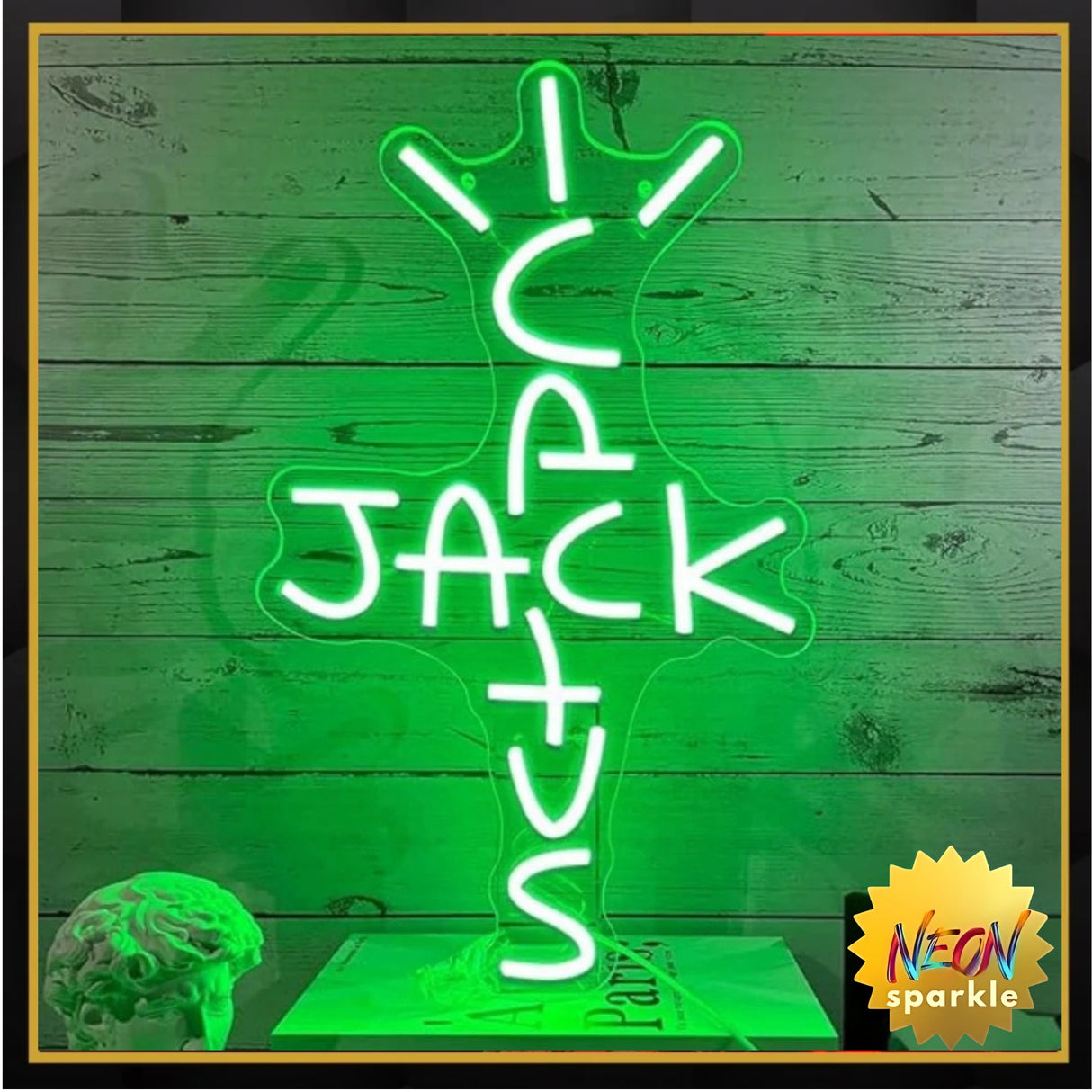 Cactus Jack Neon Sign - Bold LED Streetwear Decor by Neon Sparkle