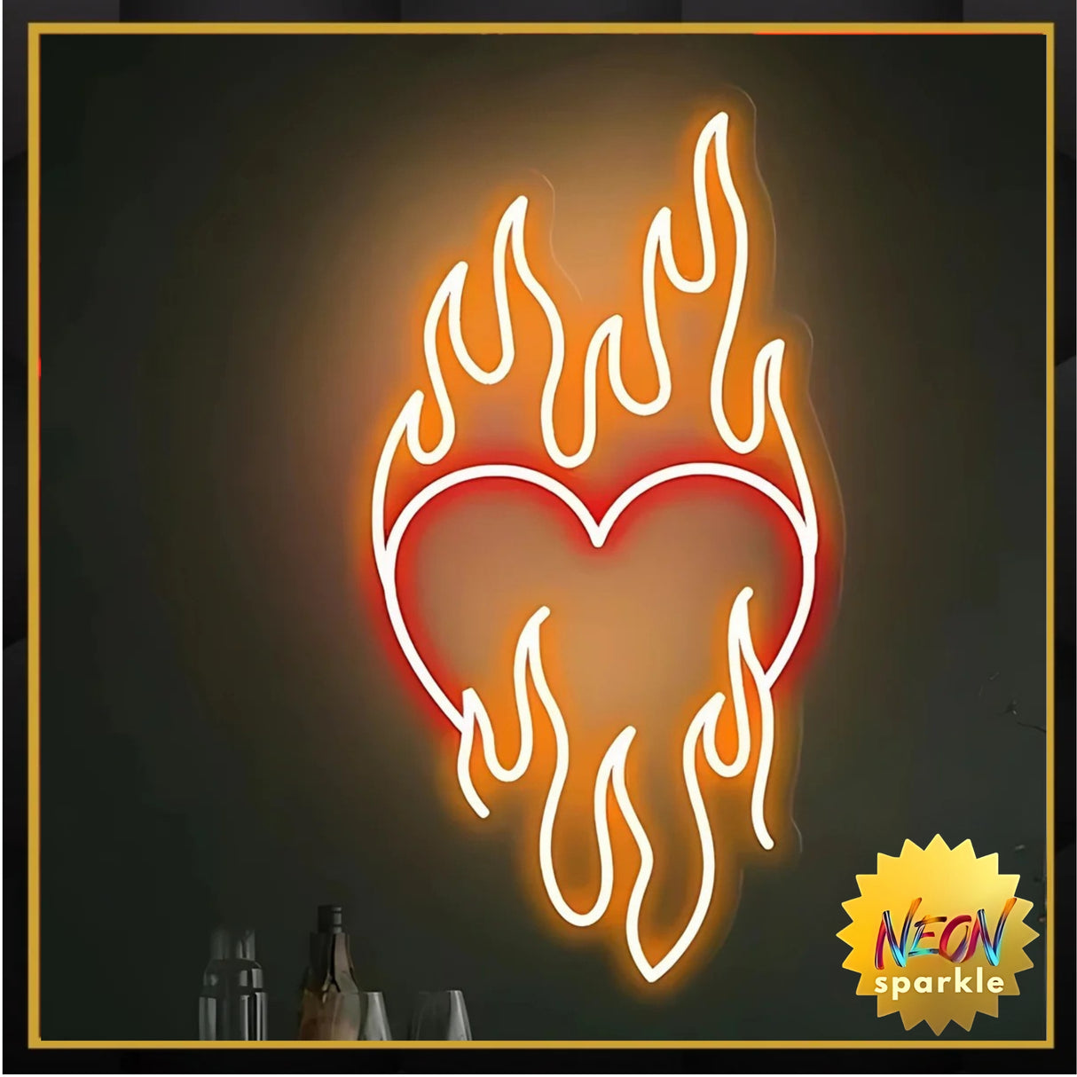 Hearts Neon Sign - Romantic LED Wall Light by Neon Sparkle