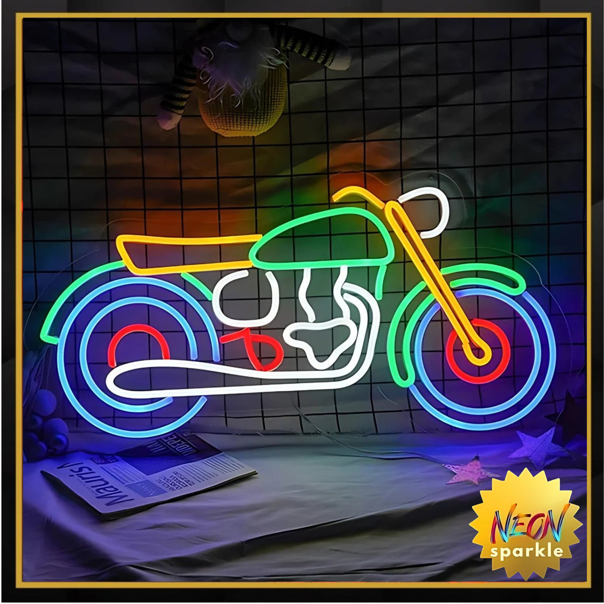 Bike Neon Sign - LED Bicycle Wall Light for Room by Neon Sparkle