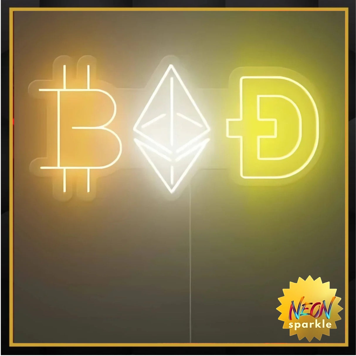 Crypto Coins Neon Sign - Vibrant LED Decor by Neon Sparkle