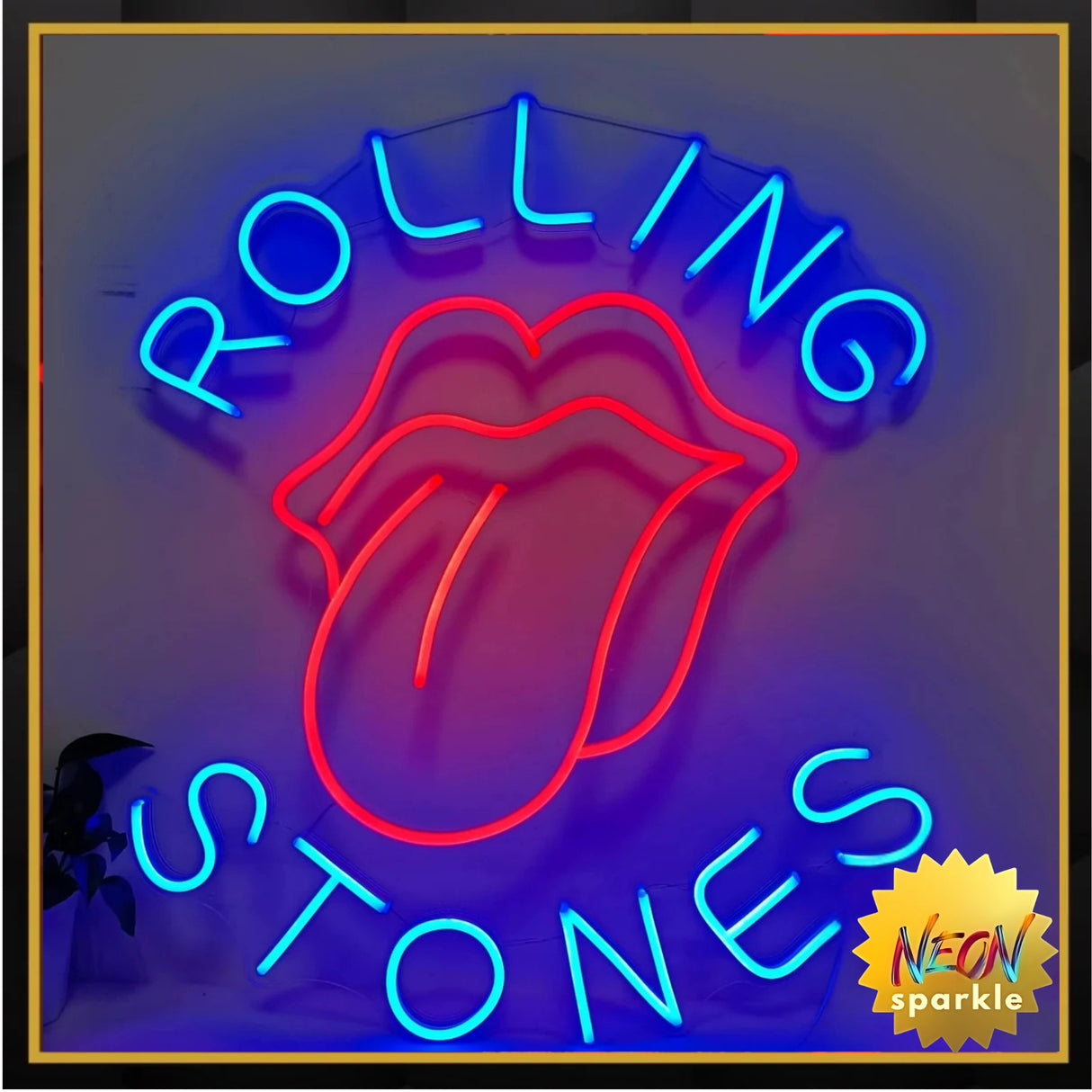 Rolling Stones Neon Sign - Iconic LED Wall Light by Neon Sparkle