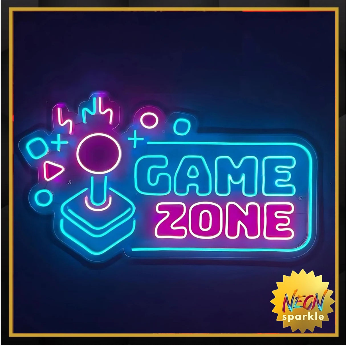 Game Zone Neon Sign - LED Gamer Room Wall Light by Neon Sparkle
