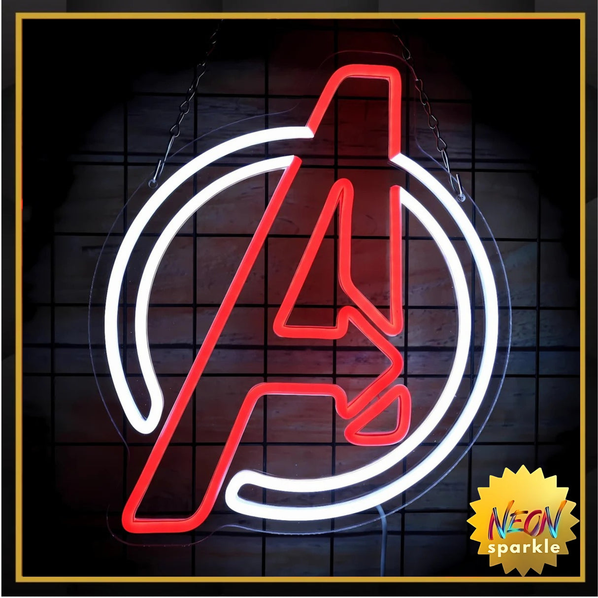 Avenger Neon Sign - LED Wall Light for Superhero Fans by Neon Sparkle