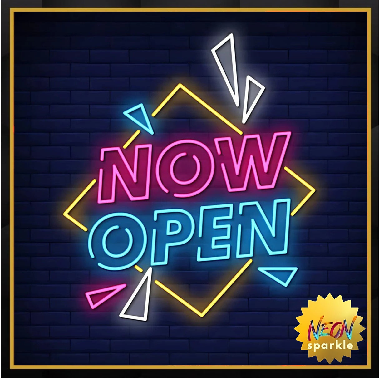 Now Open Neon Sign - Bright LED Business Display Sign by Neon Sparkle